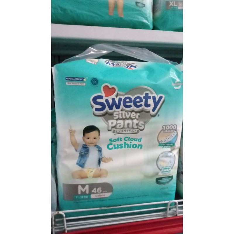 Sweety Silver Pants M46/L40/XL34 Popok Termurah