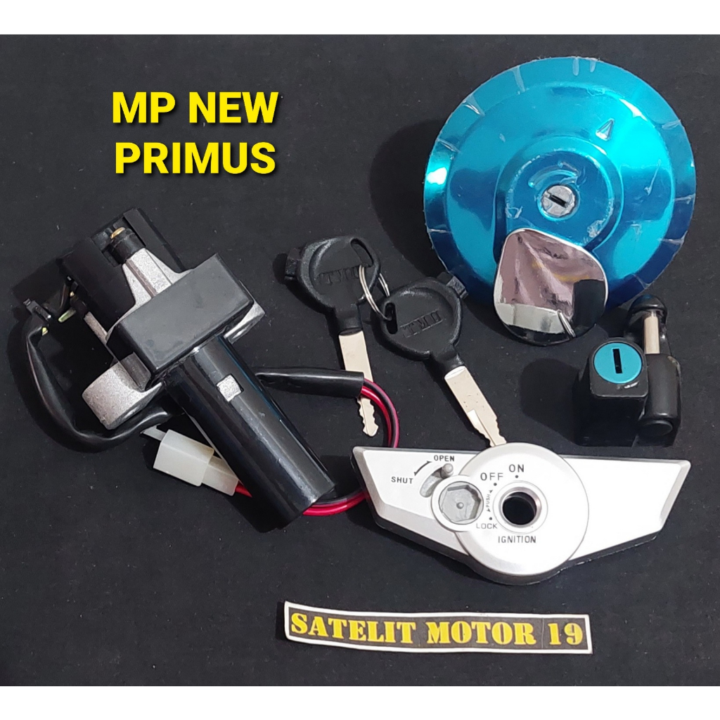 Kunci Kontak Set Assy + Tutup Tangki + Jok + Cover Megapro New Primus 2006-2009 Merk Tm Pasti Ori