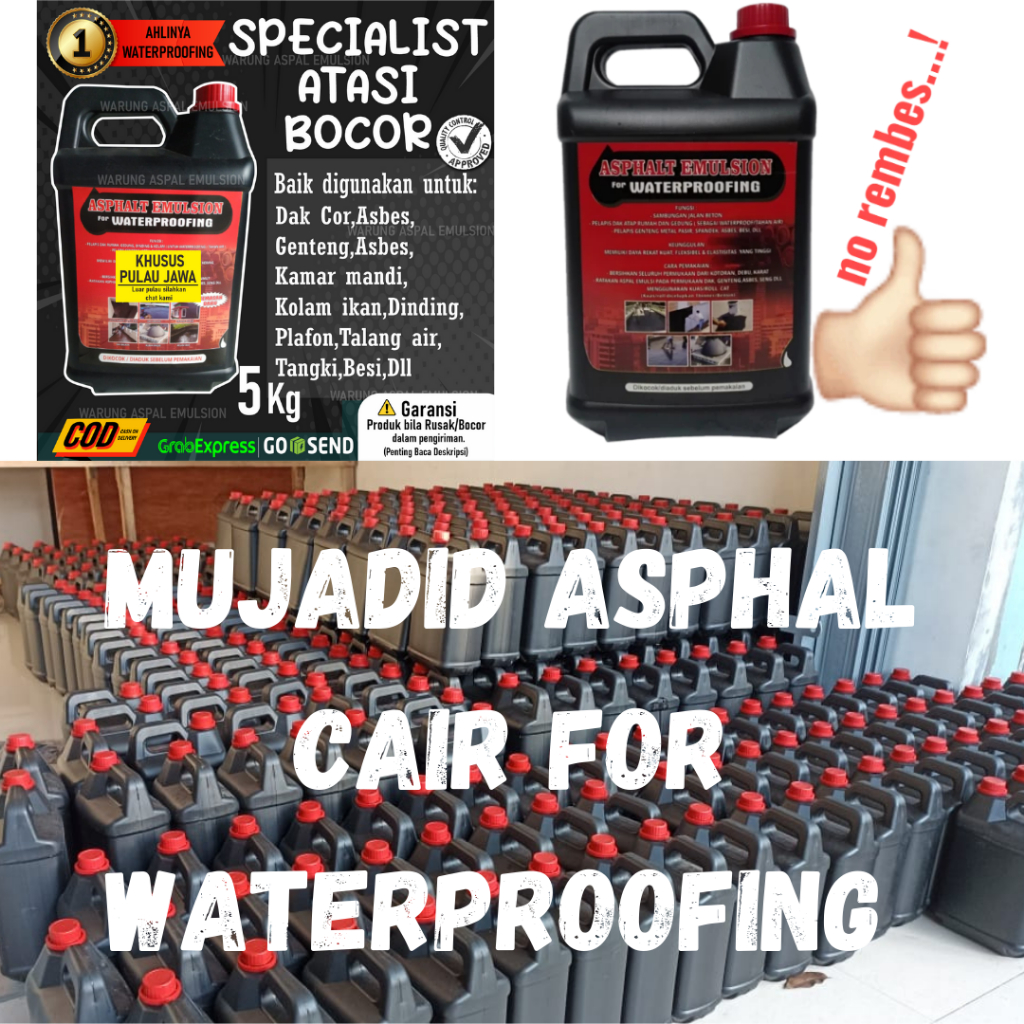 Aspal cair waterproofing anti retak anti bocor