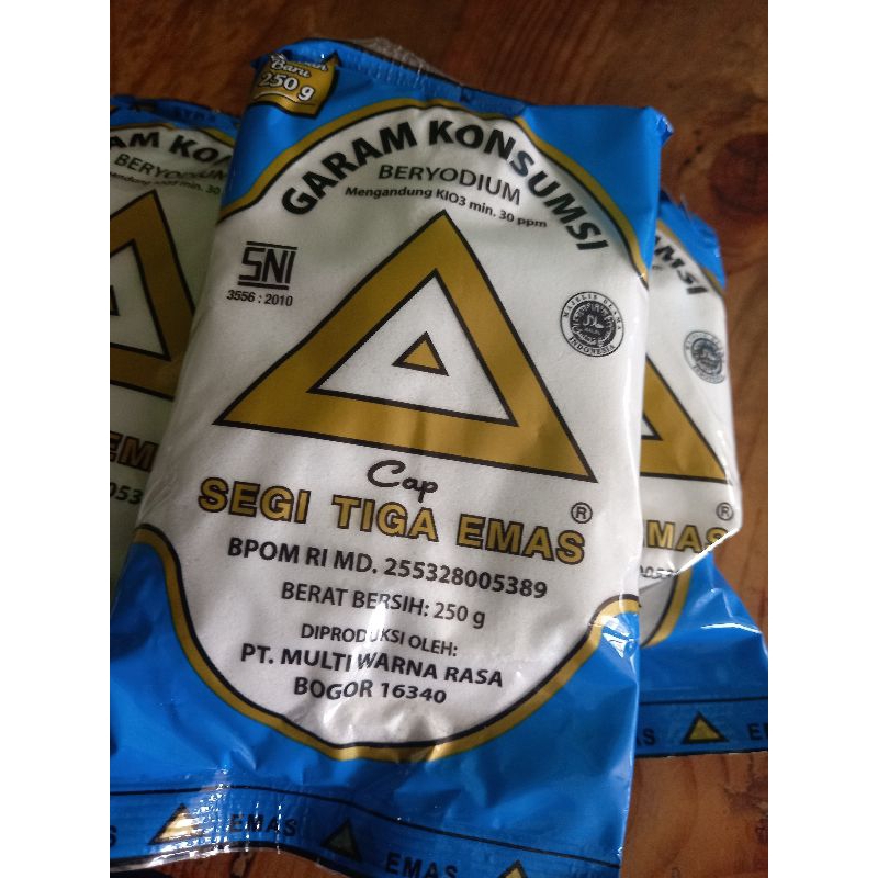 

GARAM MASAK GARAM DAPUR CAP SEGITIGA EMAS 250GR