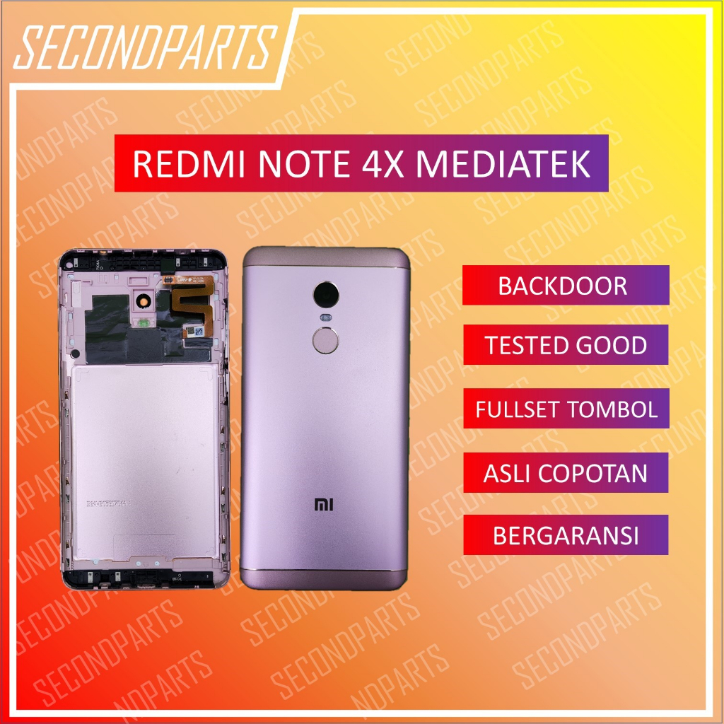 CASING BACKDOOR XIAOMI REDMI NOTE 4X MEDIATEK ORIGINAL COPOTAN