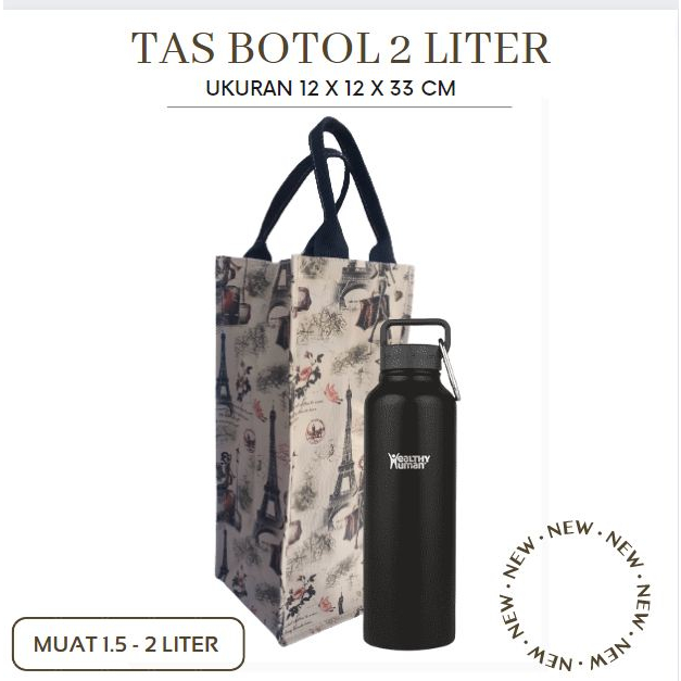 2 LITER TAS botol air minum 2 liter bpa free sarung botol air minum tas botol 2 liter besar