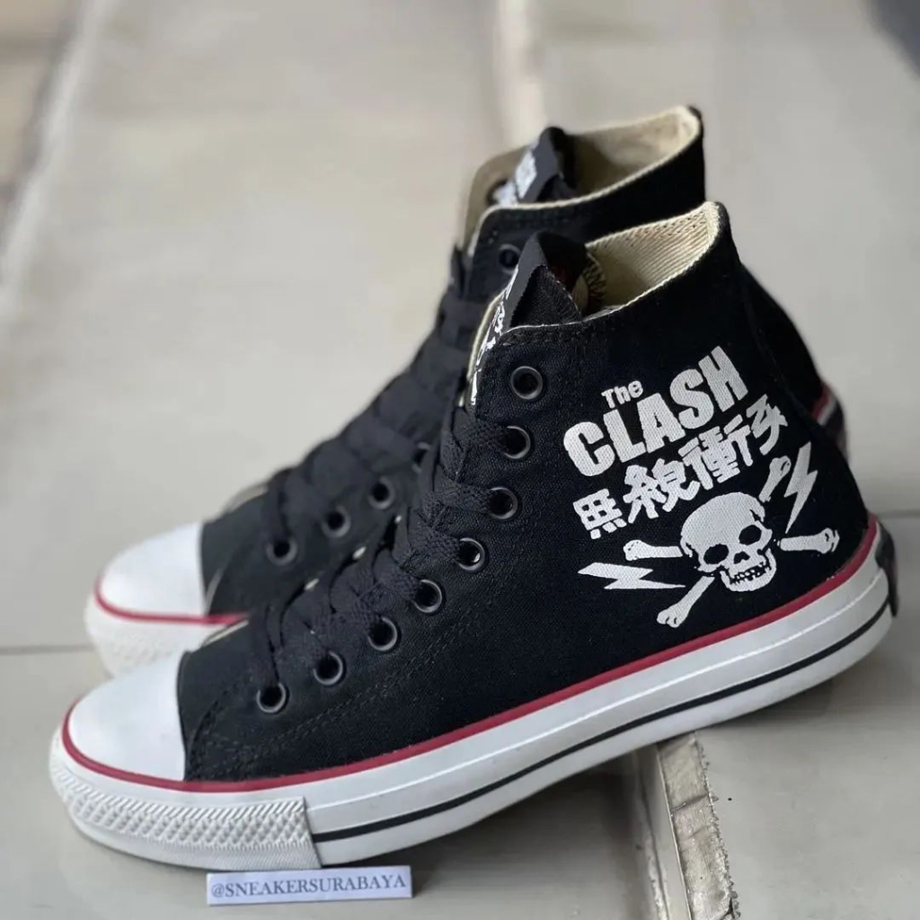 THE CLASH X CONVERSE CHUCK TAYLOR HI REVOLUTION ROCK BLACK