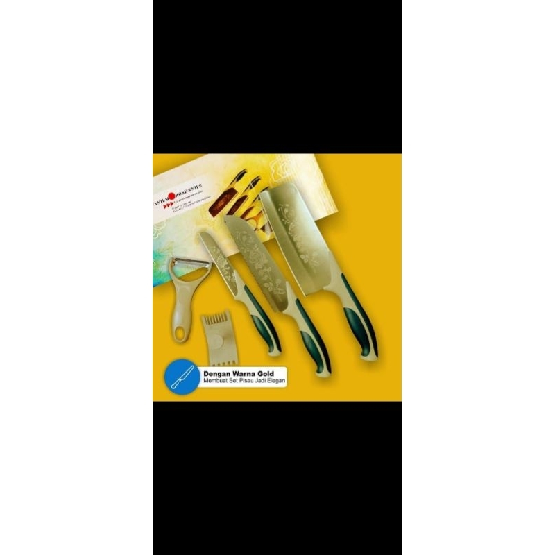 pisau set gold