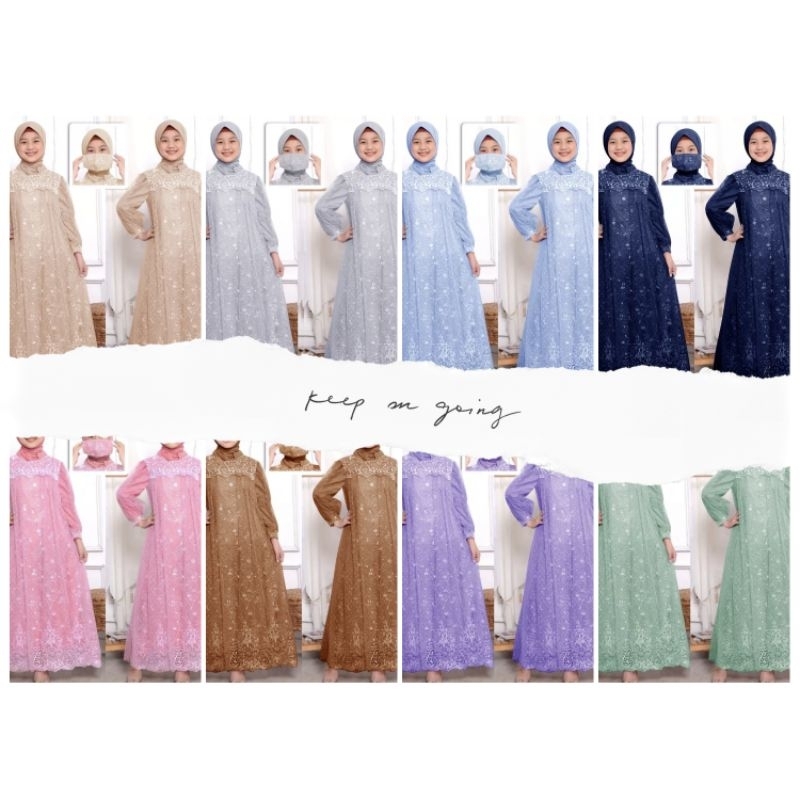 KID LIANA ABG (14-20THN) GAMIS BRUKAT ANAK GAMIS BRUKAT ABG GAMIS dress muslim anak baju brukat anak