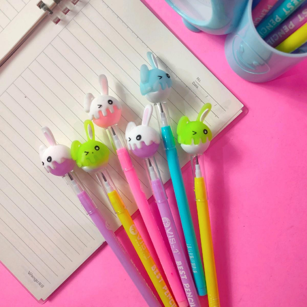 

3 PCS Pensil Mekanik GOGOLAND Pena Pulpen Pensil Gel Lucu Cute Karakter KPOP