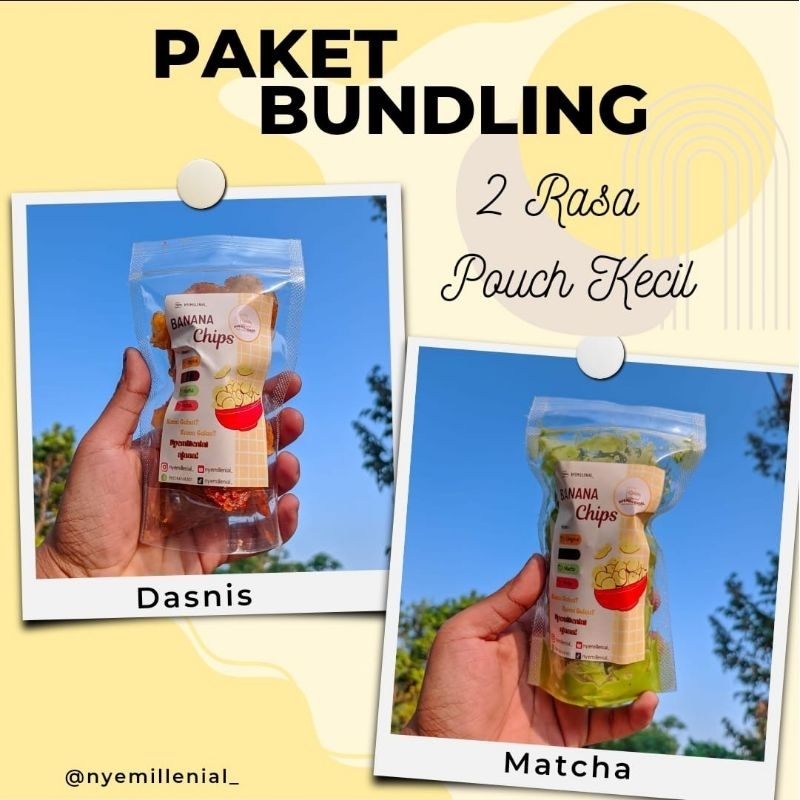 

PAKET BUNDLING KRIPIK PISANG LUMER SIZE KECIL by nyemillenial