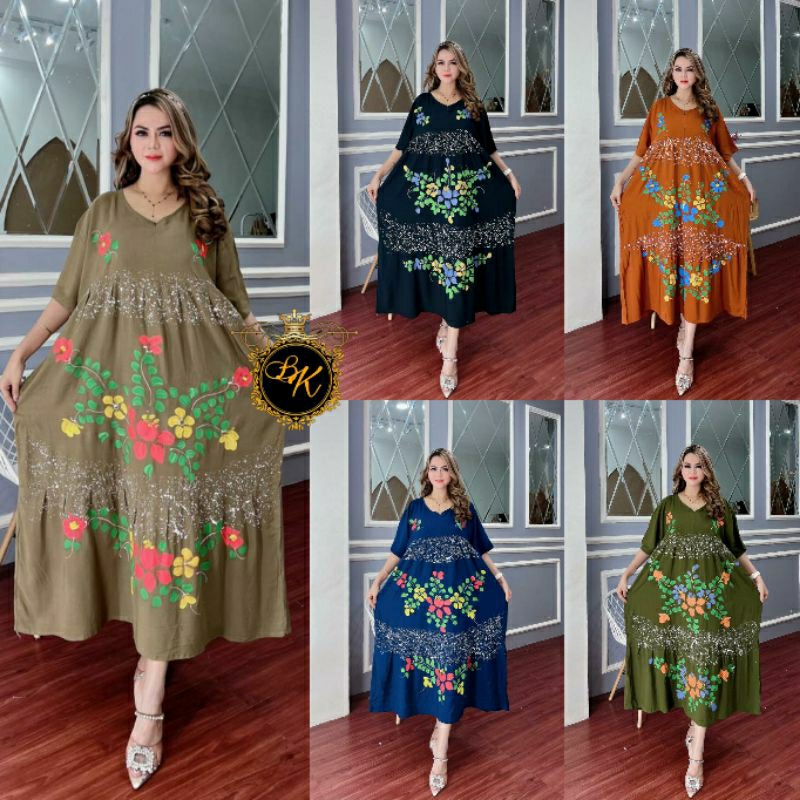 Terbaru Daster Lukis Jumbo Ld 140 Dress Jumbo Ld 140 Daster Jumbo Terbaru Daster Menyusui Jumbo