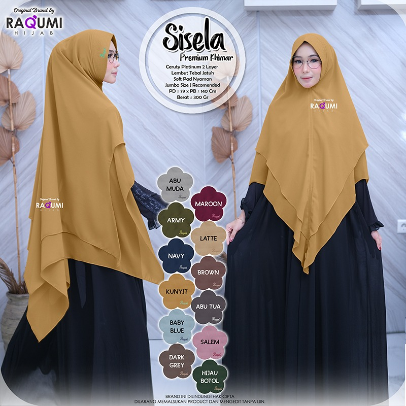 Sisela Premium Khimar Original Raqumi Sisela Jumbo Raqumi Khimar Jumbo Sisela Raqumi Khimar Jumbo Kh