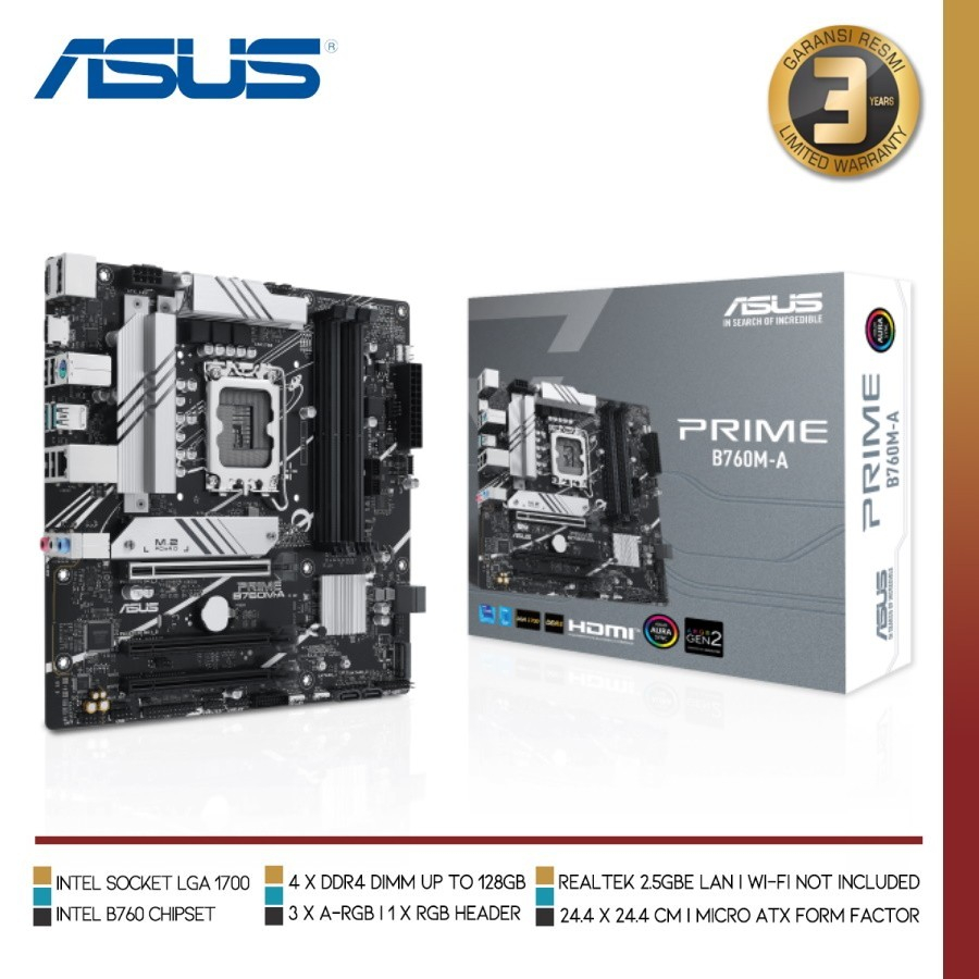 ASUS PRIME B760M-A | Motherboard Intel B760 LGA 1700 Micro ATX