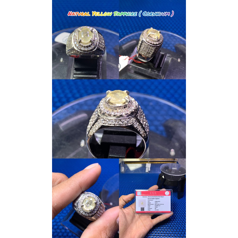 NATURAL YELLOW SAPPHIRE ( CORUNDUM ) 1,84 Crt, NH SRI LANKA “MEMO CGL”