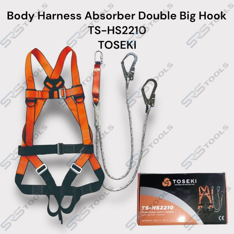 TOSEKI TS-HS2210 Full Body Harness Double Big Hook Absorber + Tali Dada