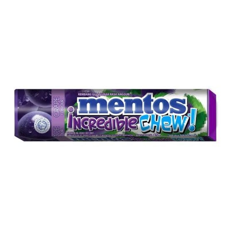 

Mentos Incredible Chew Candy Grape 45g