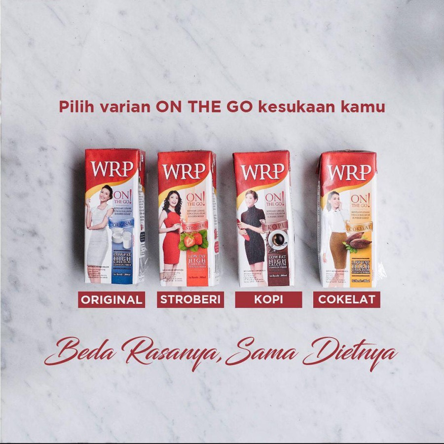 

WRP On The Go 200 ml / Susu UHT Diet Low Fat Hi Fiber & Calcium Aneka Rasa 200