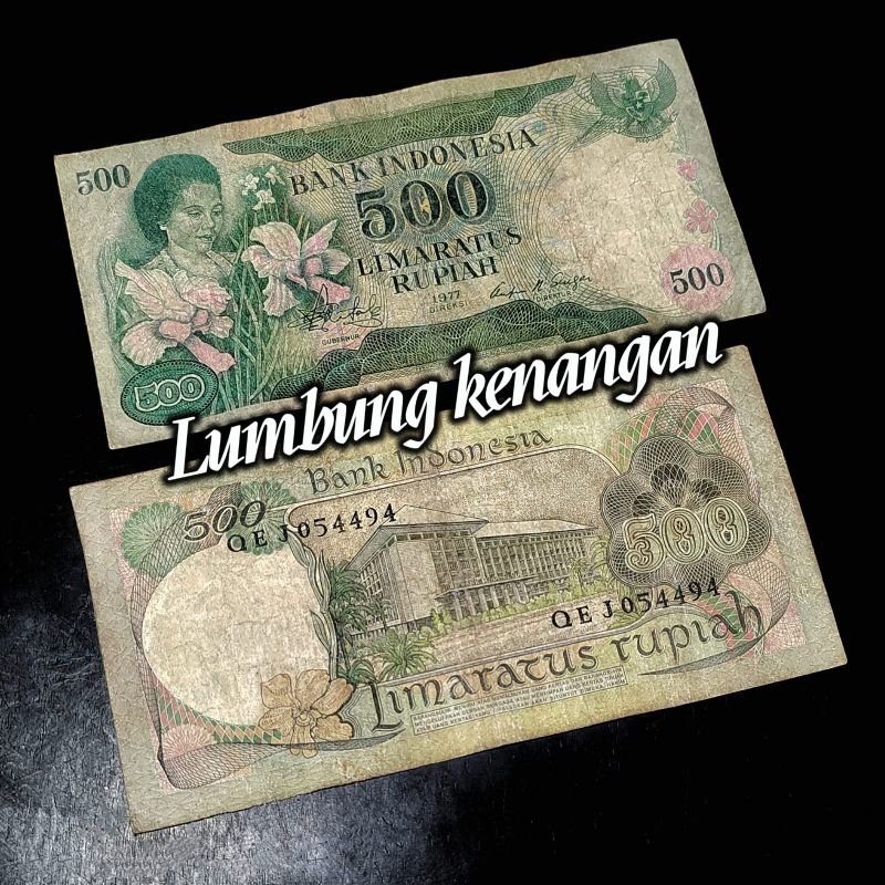 Ibu konde dan bunga Anggrek 500 Rupiah tahun 1977