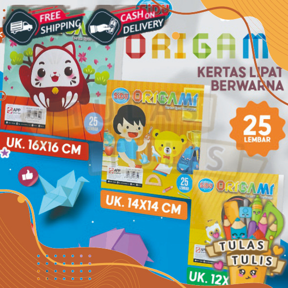 

TULAS_TULIS 1pak kertas origami lipat sidu 14 X 14