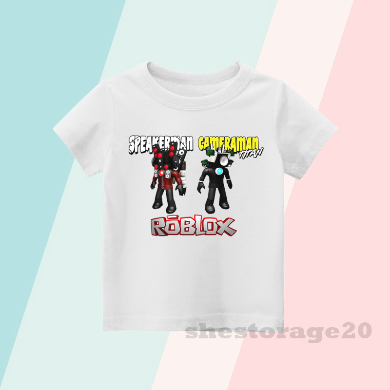 BAJU ANAK KAOS ANAK SPEAKERMAN CAMERAMAN ROBLOX SKIBIDI TOILET / SPEAKERMAN ROBLOX / CAMERAMAN ROBLO