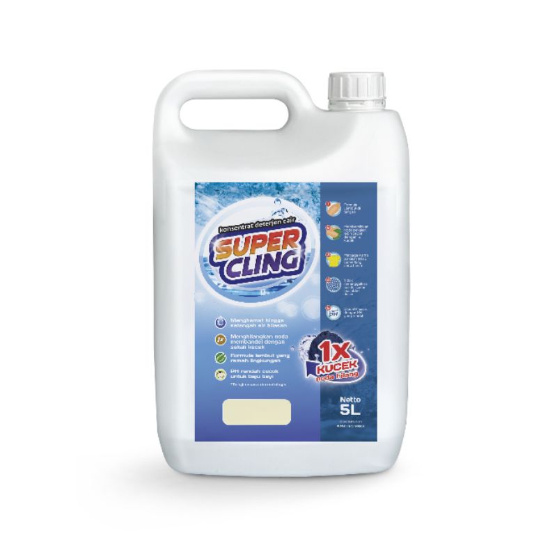 

LABEL STIKER KEMASAN SUPER CLING JERIGEN 5 LITER