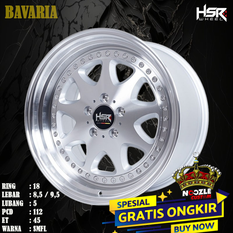 VELG MOBIL R18 LUBANG 5 PCD 112 BISA UNTUK 114 PELEK HSR RING 18 TERBARU TYPE BAVARIA