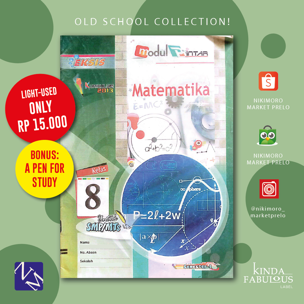 Seri EKSIS Matematika & Ilmu Pengetahuan Sosial Kelas 8 SMP/MTs Semester 1