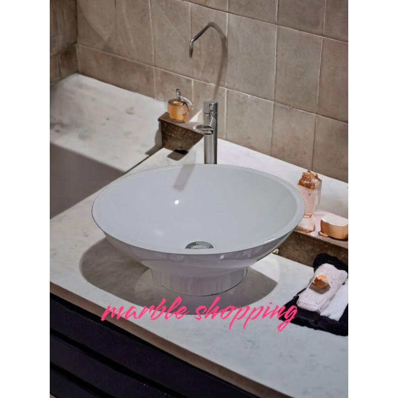 wastafel cuci tangan marble putih wastafel model mangkok wastafel Louis wastafel luis