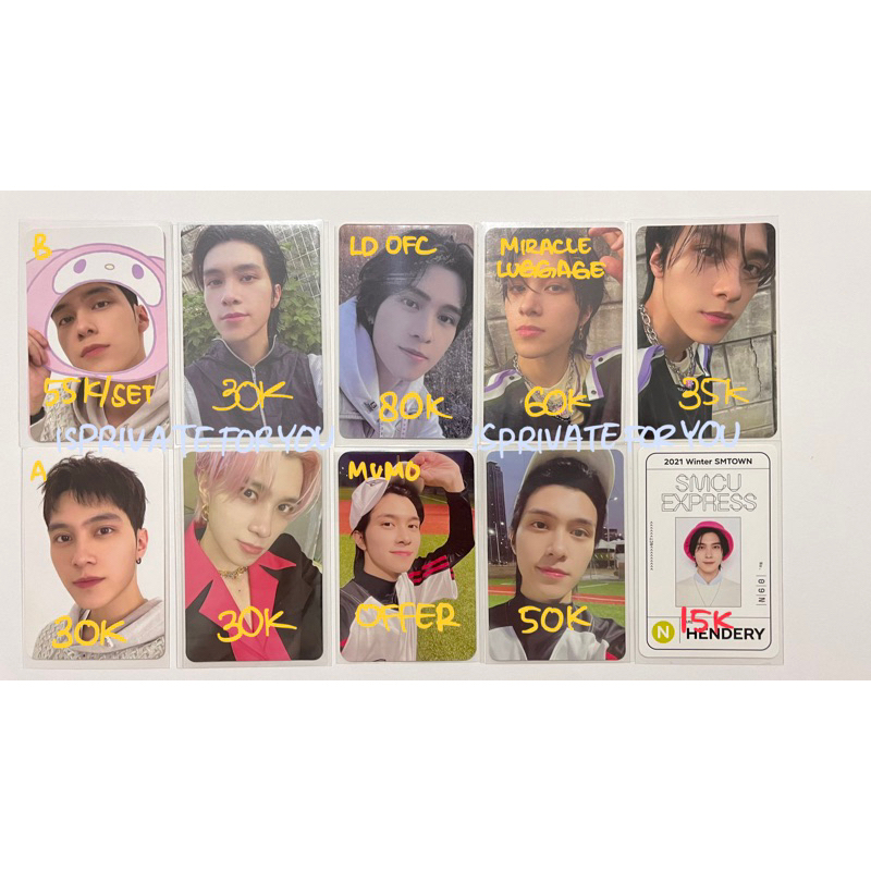 (1 PC Free Claim) PC Hendery WayV Sanrio Universe Jewel Miracle Resonance Baseball Mumo SMTOWN Lucky