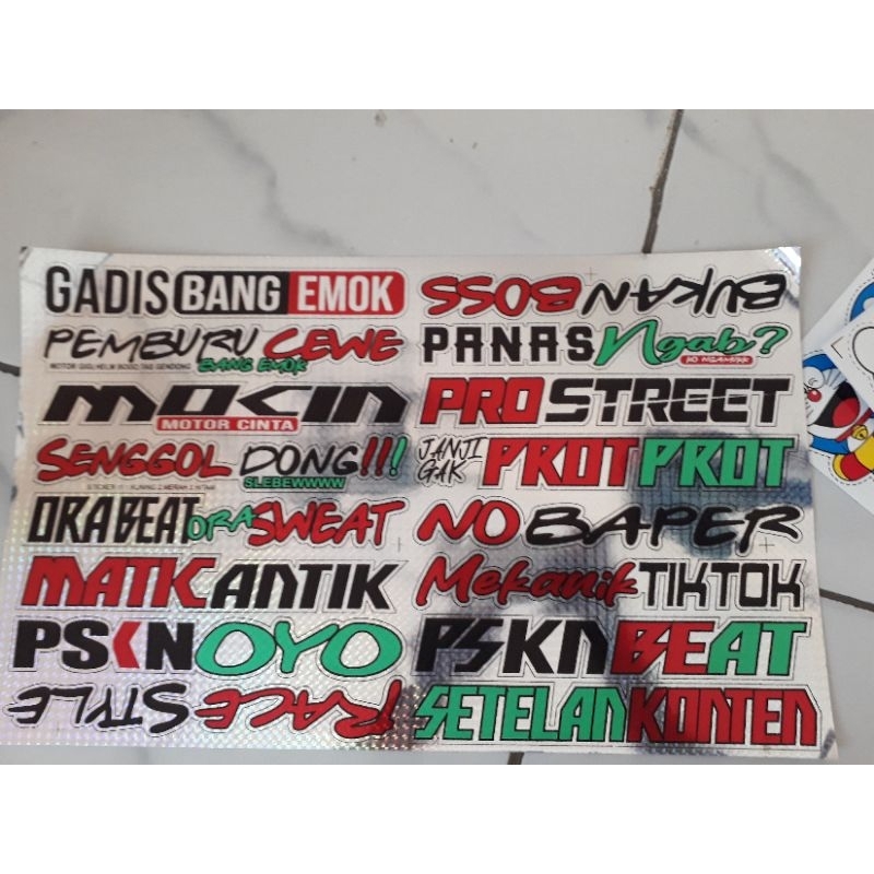 

1lembar stiker hologram isi 16