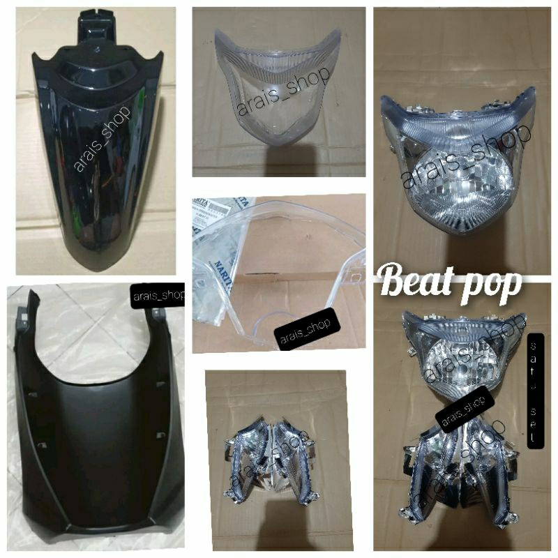 Full set Beat Pop Reflektor lampu depan beat pop sen beat pop mika speedometer beat pop sepakbor dep
