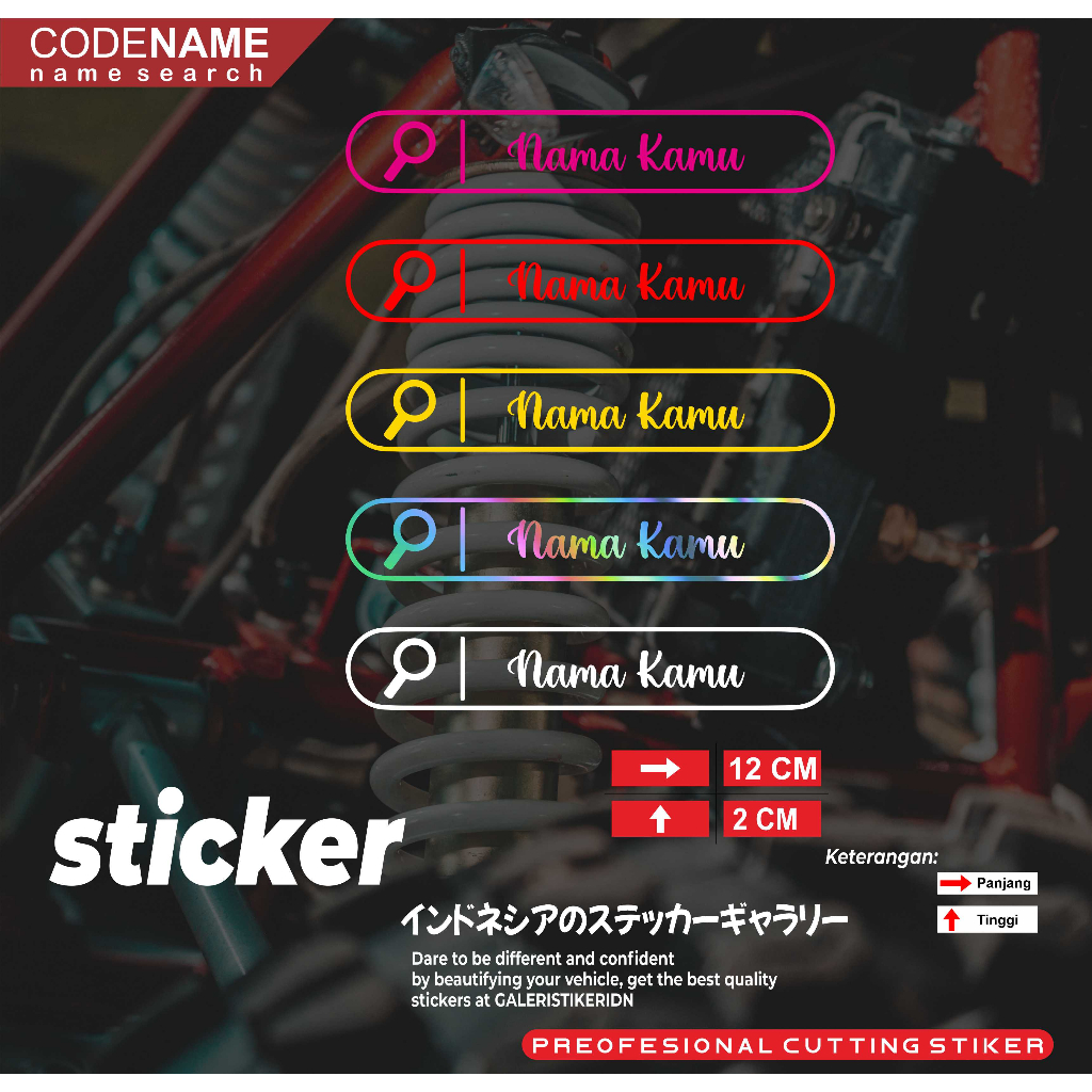 

STIKER NAMA PENCARIAN CUSTOM STIKER CUTTING NAMA PENCARIAN