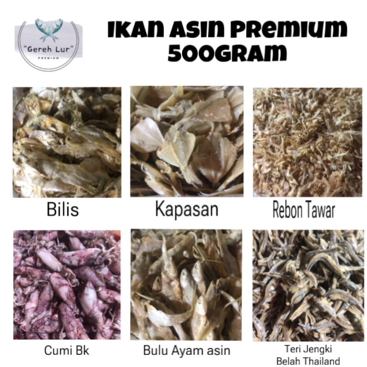 

(GEREH LUR) IKAN ASIN PREMIUM 500gram COD/SAMEDAY/REGULER