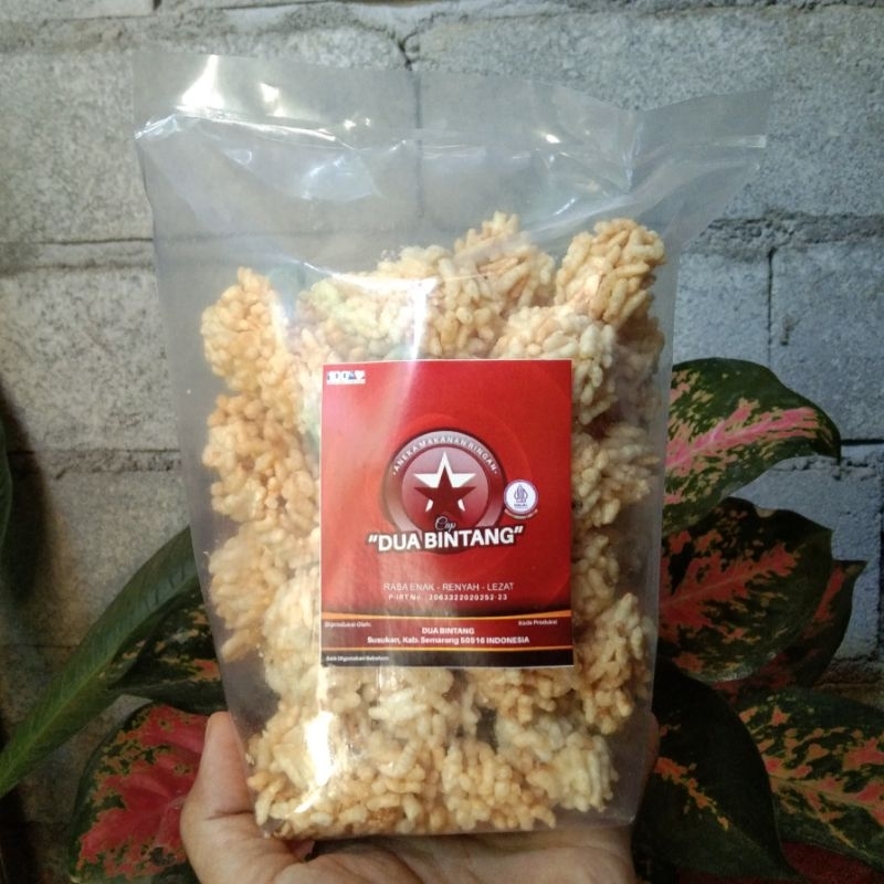 

dua bintang RENGGINANG terasi - manis - udang cemilan jajanan tradisional snack 250gr