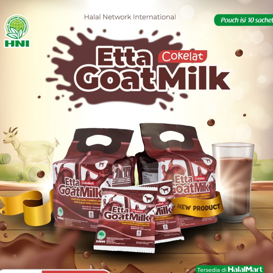 

ETTA GOAT MILK COKELAT HNI HPAI ( isi 10 sachet)