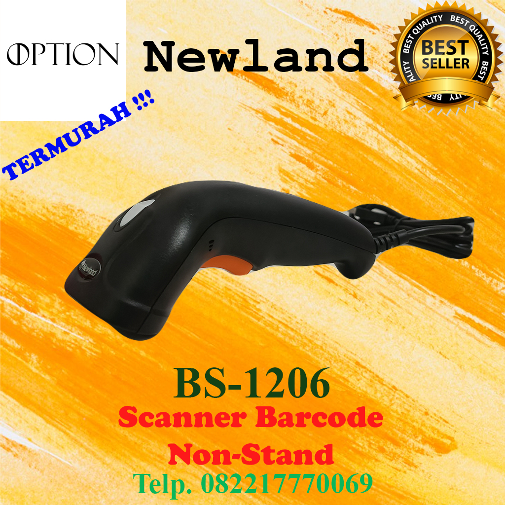 Scanner Barcode Garis 1D Newland BS-1206 / BS1206 Murah Non Stand BS1206