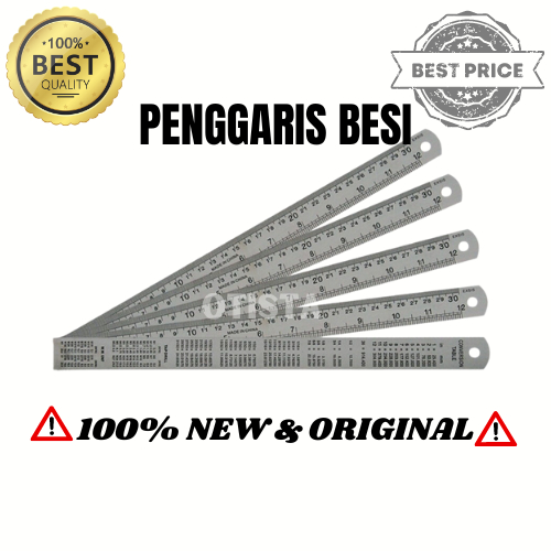 

Penggaris Besi 30 cm/ Penggaris Besi Stainless steel 30 cm