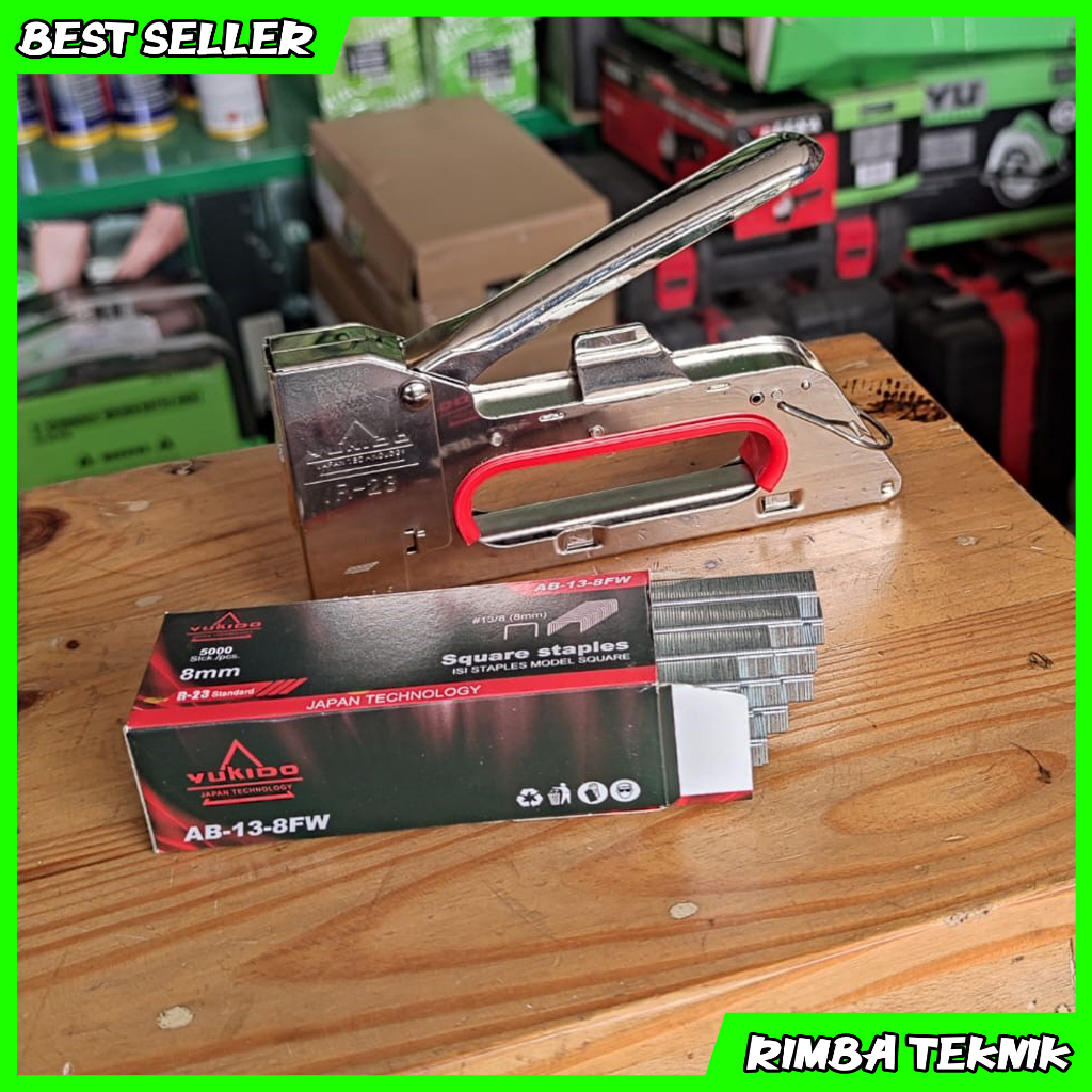 

YUKIDO Include Isi Staples 5000pcs 8MM !!! Stapler Tembak / Cekrekan / Pengokot / Hekter Gun Tacker / Staples Sofa, Staples Jok, Stepler Motor, TERBAIK TERMURAH