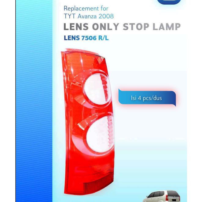 MIKA KACA LAMPU STOP BELAKANG CPU AVANZA XENIA VVTI 2008 2009 2010 2011