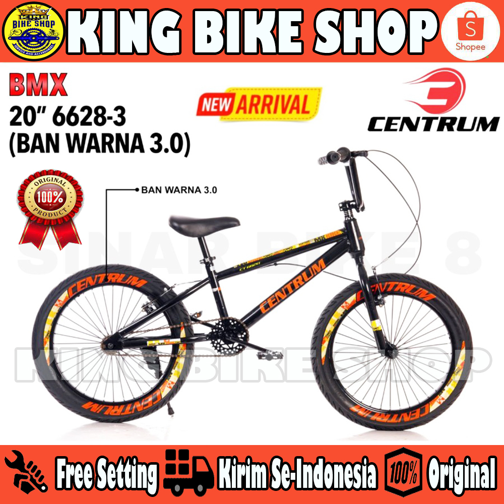 Sepeda Anak Laki BMX CENTRUM 6628- 3 Ban Jumbo 3.0 Warna 20 Inch