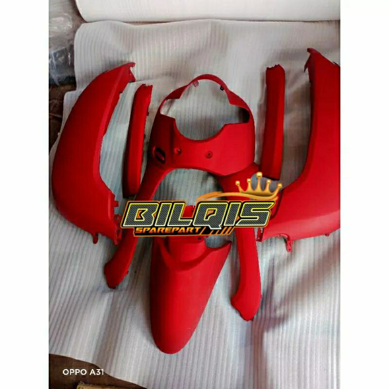 Body scoopy 2018 cover body bodi honda scoopy donat tahun 2018 2019 2020 warna merah doff