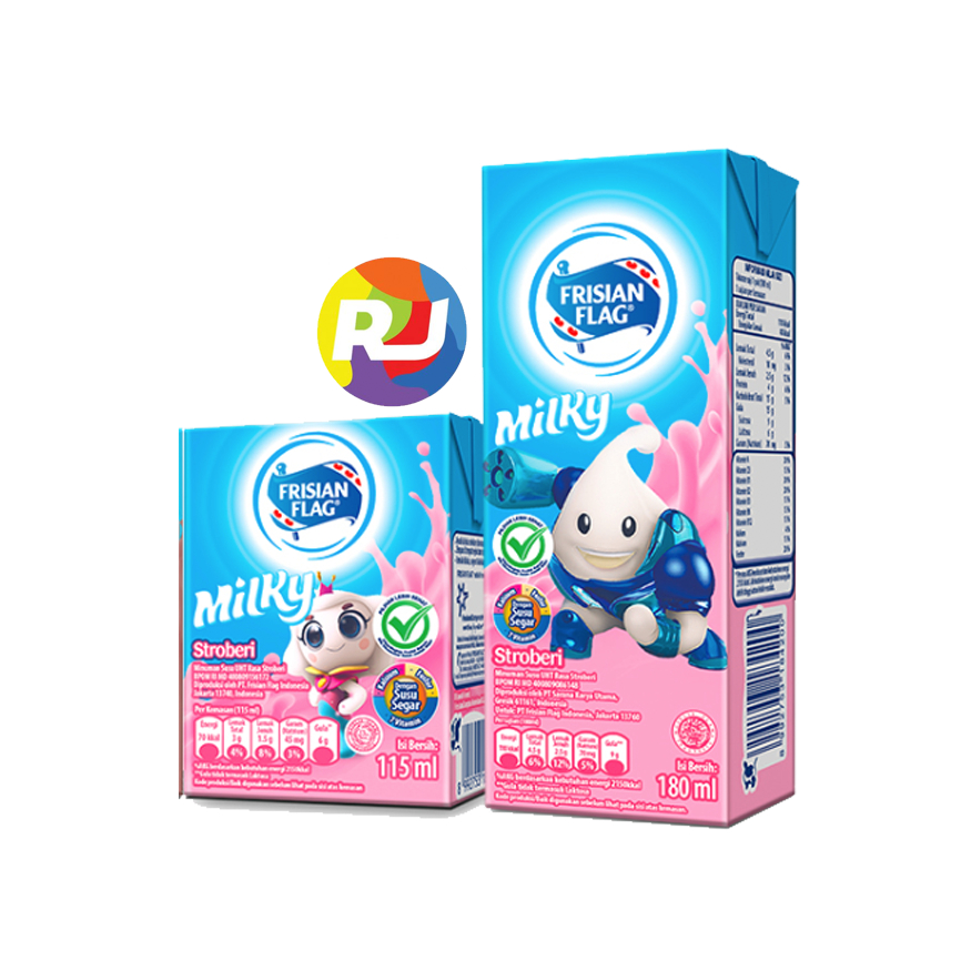 

Frisian Flag Minuman Susu Cair UHT Milky Strawberry - 115ml / 180ml