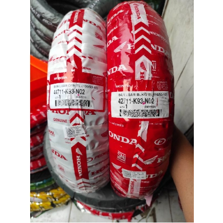 BAN LUAR MOTOR MATIC [ ORIGINAL AHM ] K93-N02 100/90 & 110/90 RING 12 TUBLES TUBELESS - SCOOPY ESP N