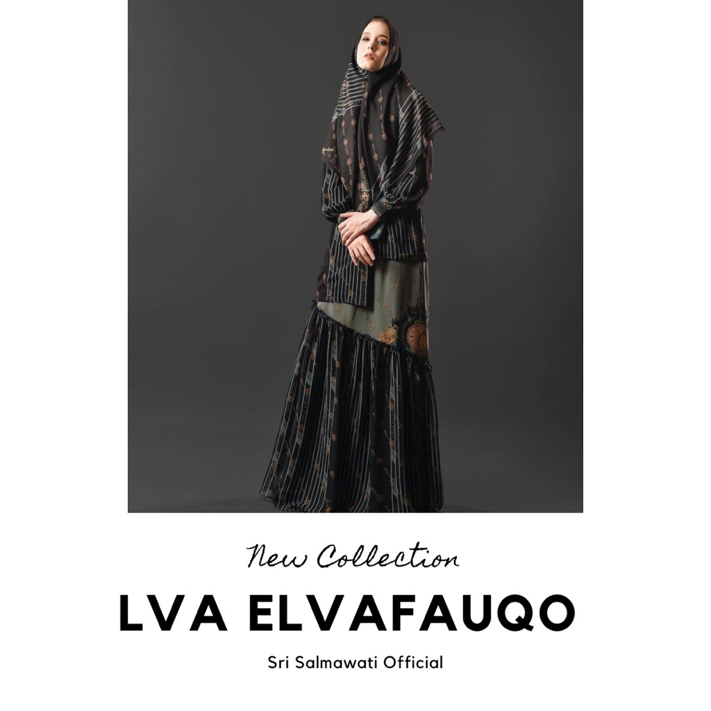 LVA ELVAFAUQO I ONIX I DARK OAK I SET SCARF I BAJU SET SYARI