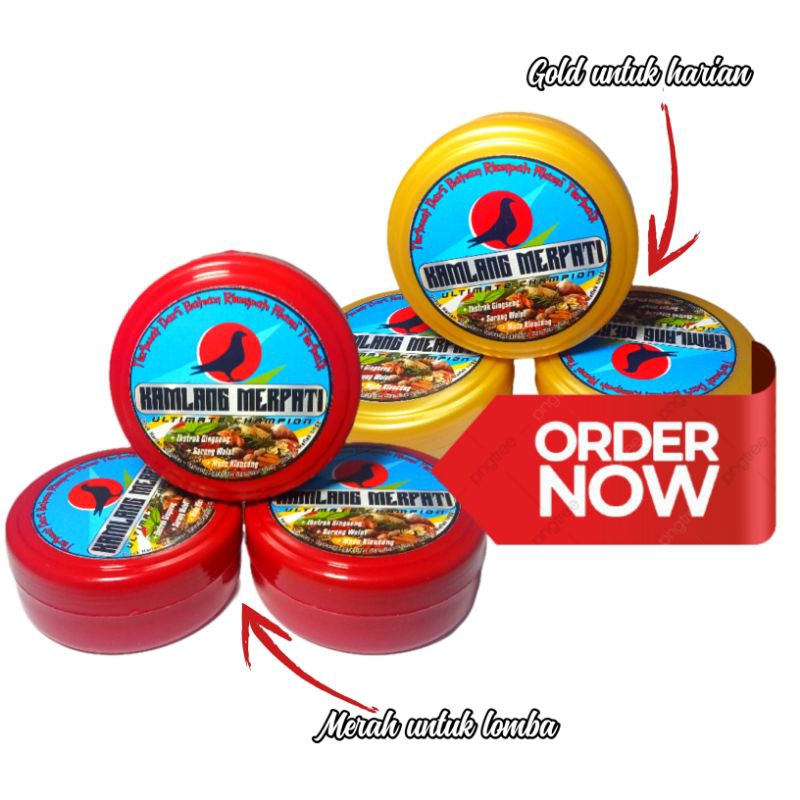 Jamu merpati Kamlang merpati jamu basah merpati kamlang gold & merah isi 75 gram