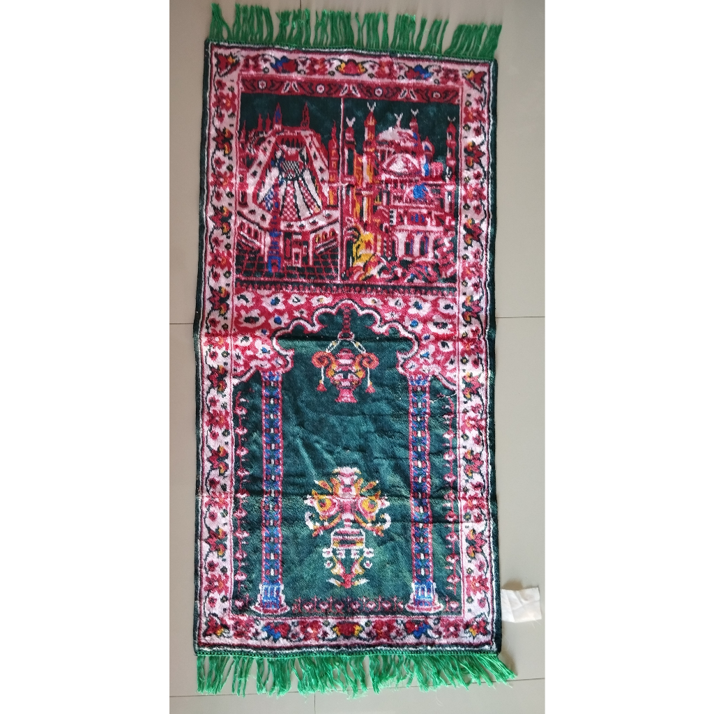 Sajadah bergambar Masjdilharam & Hagia Shopia