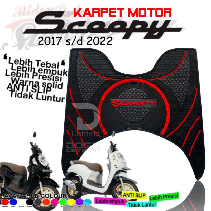 KARPET SCOOPY KARPET MOTOR SCOOPY PIJAKAN KAKI SCOOPY VARIASI MOTOR SCOOPY Bahan Karet Premium