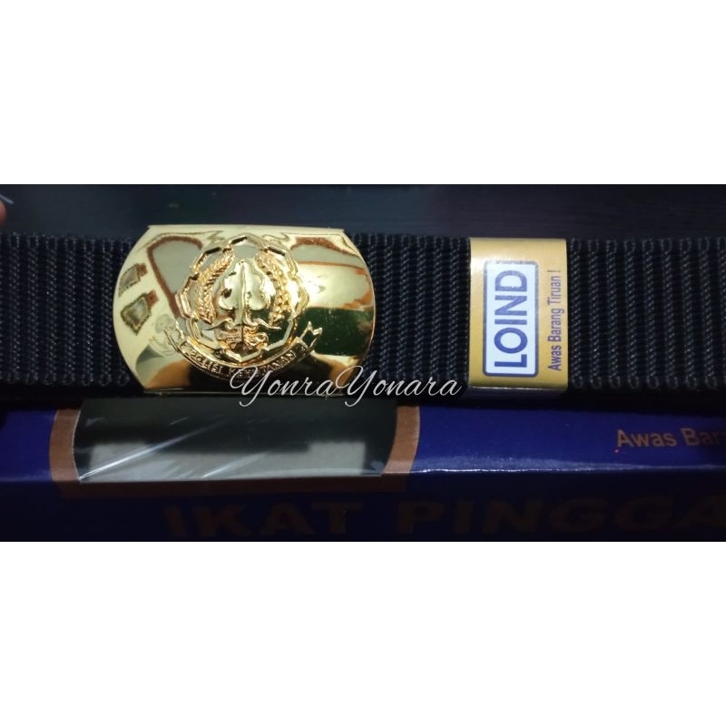 Atribut Sabuk Dinas Polhut Ikat Pinggang PDH Polisi Kehutanan Polos Loind Original