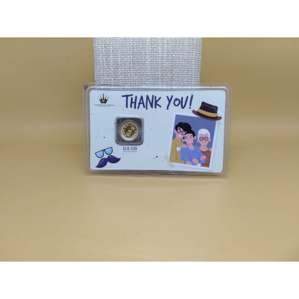 Logam Mulia HARTADINATA Thanksyou 0,5  Gr 24K Fine Gold 999.9
