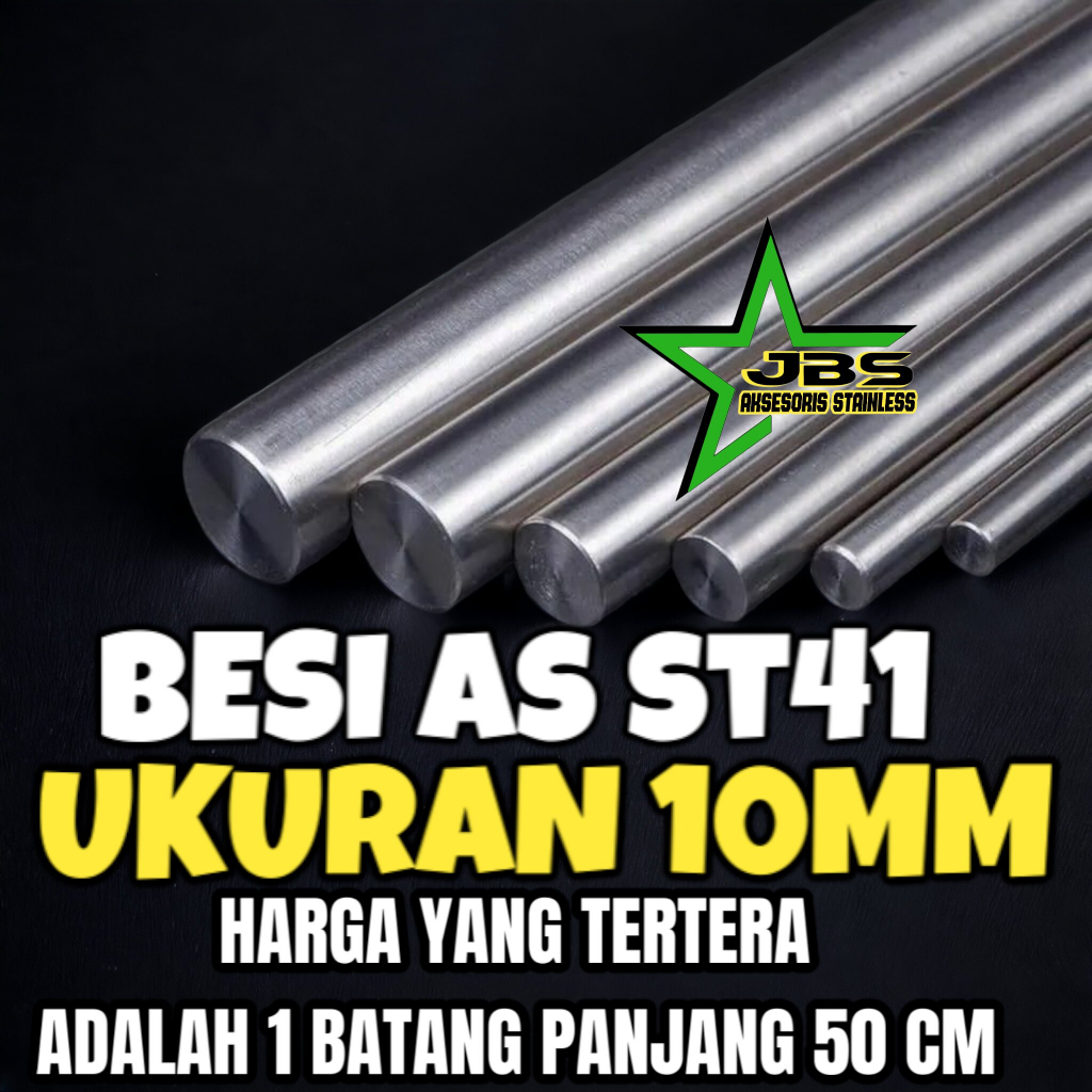 BESI AS ST 41 DIAMETER 10MM×50CM | AS SS400 | MILD STEEL
