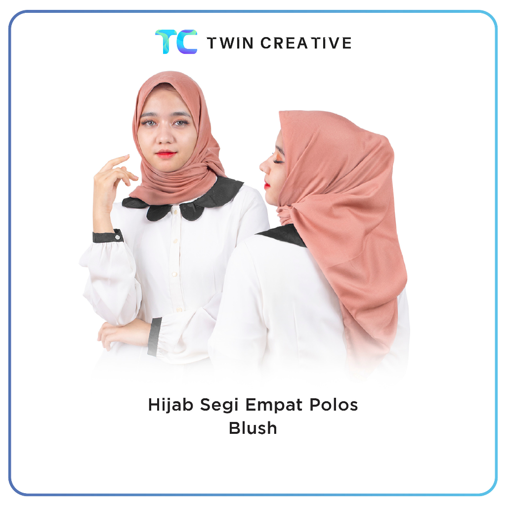 Hijab Segi Empat Polos Warna Blush Mahar Kerudungan Voal Ultrafine Peach - Hadiah Souvenir Jilbab Vo