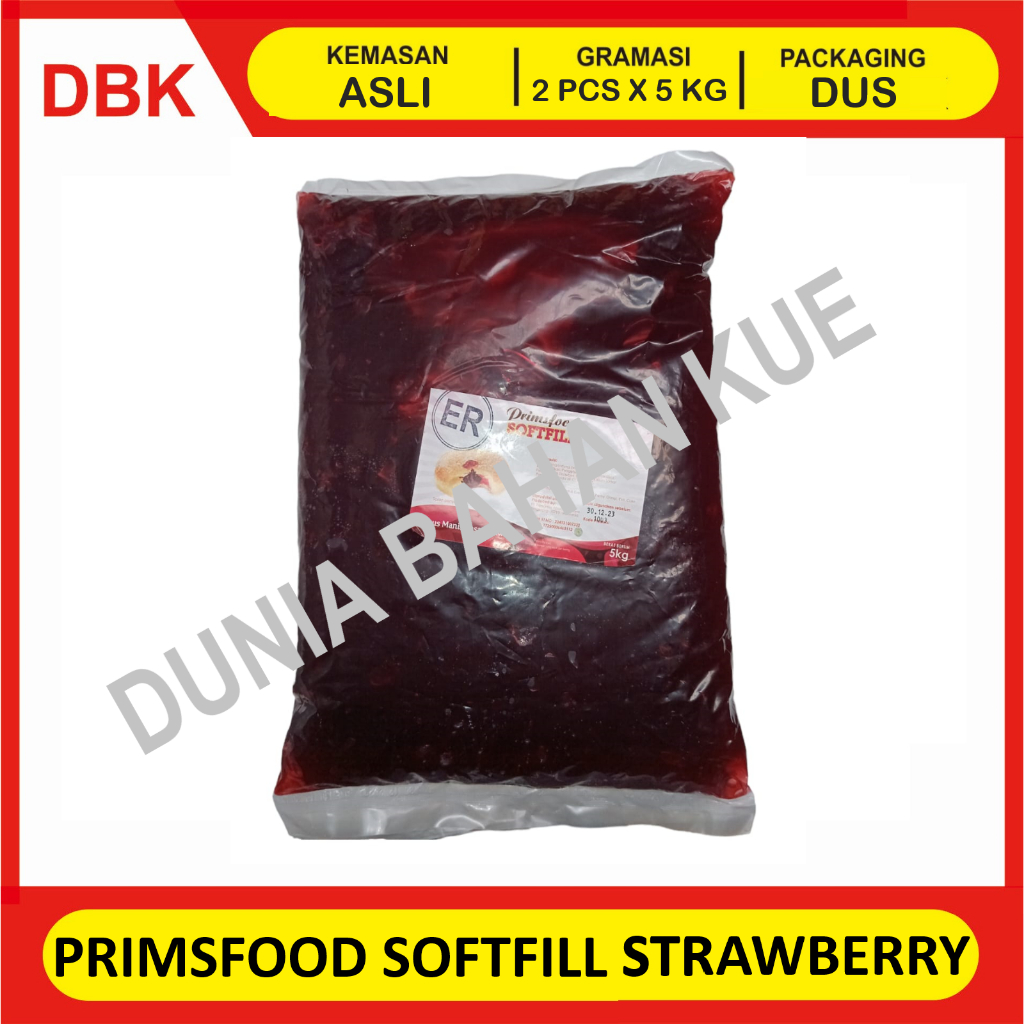 

PRIMSFOOD SOFTFILL SELAI STRAWBERRY 5 KG - 1 DUS 2 PCS / SELAI STROBERI