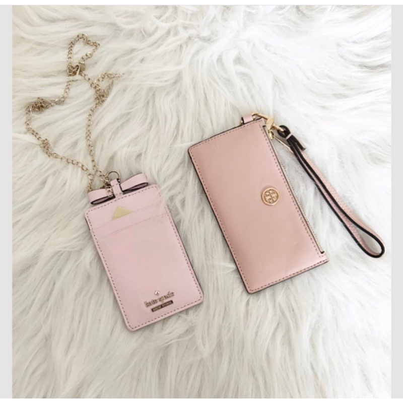 Tory Burch Kate Spade Lanyard Card Wallet Pink Barbie Theme